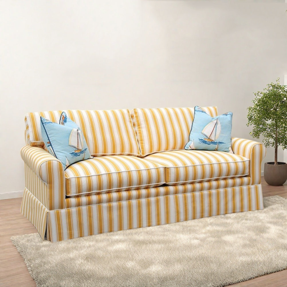 Walkoly Vintage Creative Striped Sofa | Wayfair